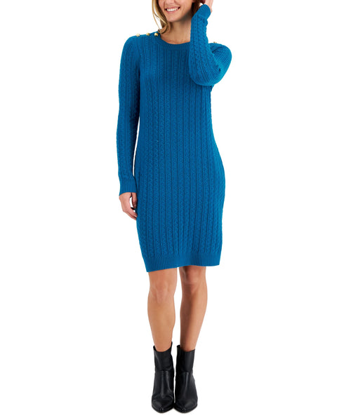 Charter Club Womens Cable Sweater Dress